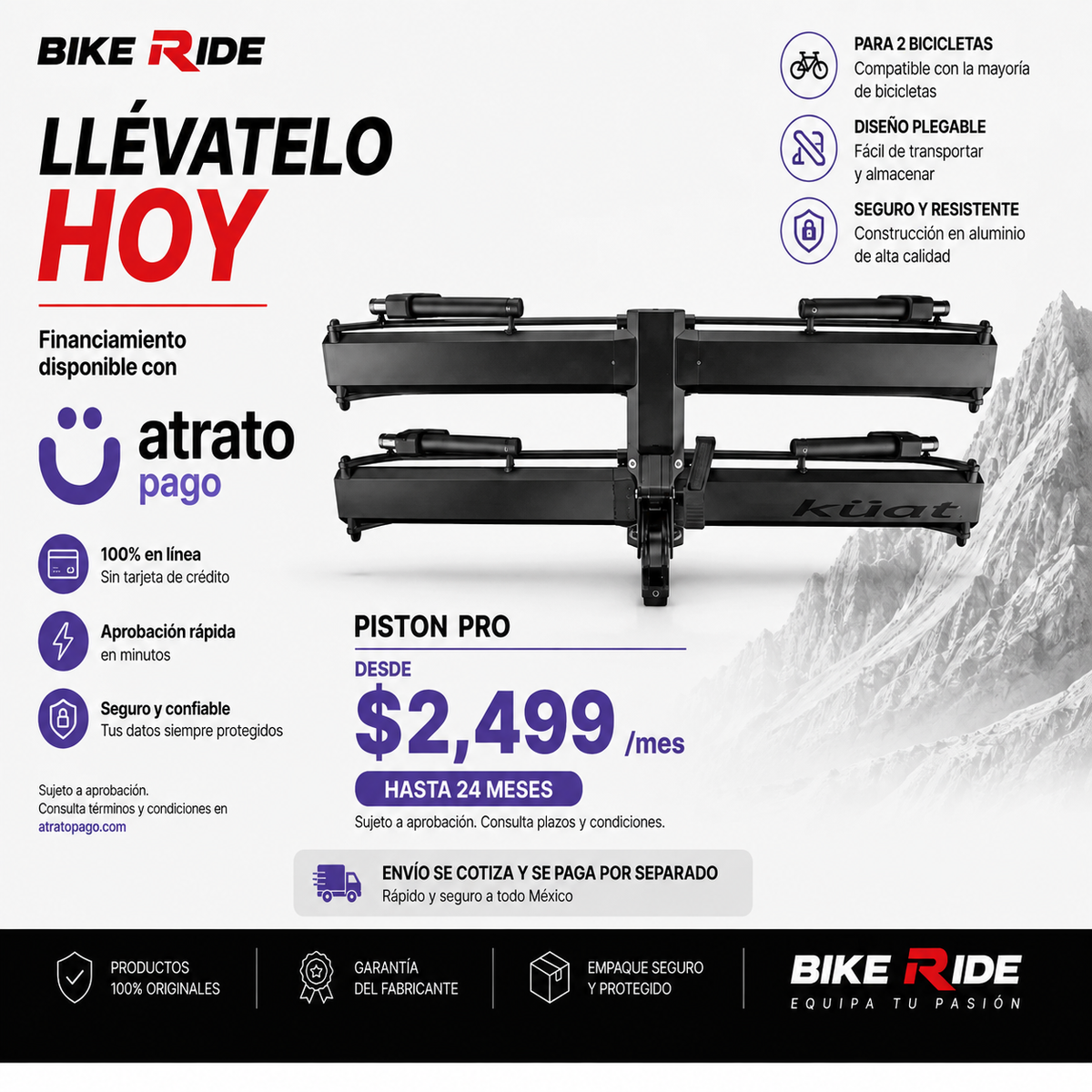 Kuat Piston Pro para entrada de 2″